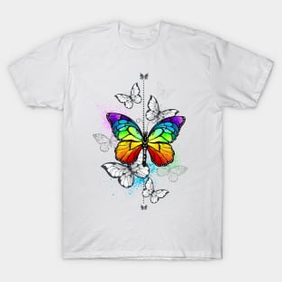 Composition with Rainbow Butterfly T-Shirt